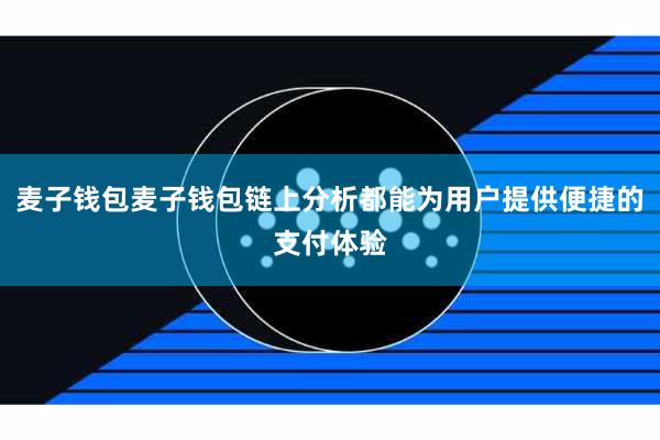 麦子钱包麦子钱包链上分析都能为用户提供便捷的支付体验