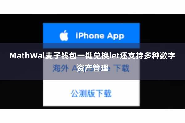 MathWal麦子钱包一键兑换let还支持多种数字资产管理